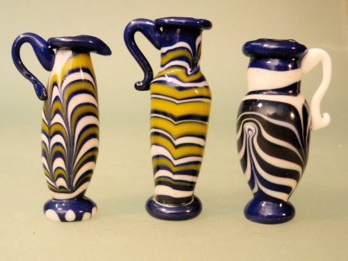 small core formed jugs. ( A technique used by the Egyptians 1000 BC)